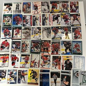 Lot of 55 Vintage Chicago Blackhawks, Thrashers, Minnesota Wild Hockey NHL Cards